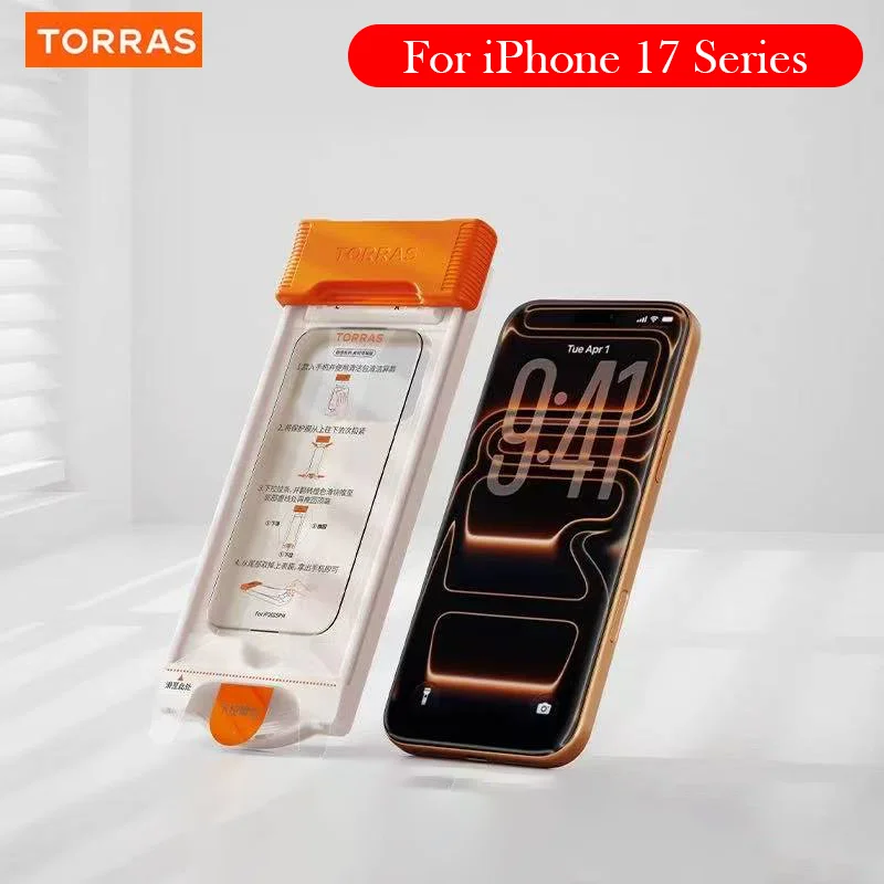 TORRAS gehärtetes Glas für iPhone 17 Pro Max, staubfreier Installationsfilm, Displayschutzfolie für iPhone 17 Pro