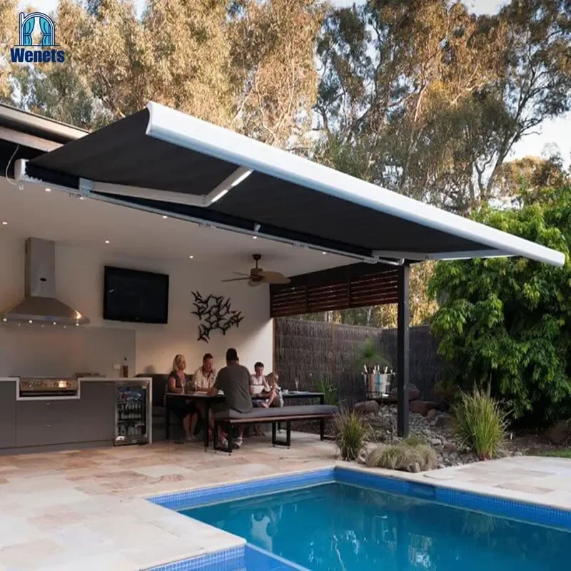 for Retractable Automatic Electric Awning Outdoor Sunshade Full Cassette for Patio