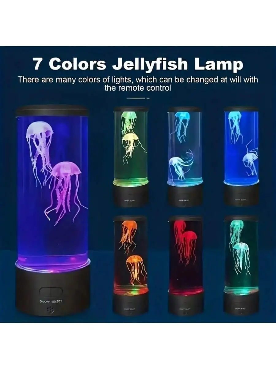 New Fantasy Desk Jellyfish Lamp 7 Color Changing Electric Round JellyFish Aquarium Lamp