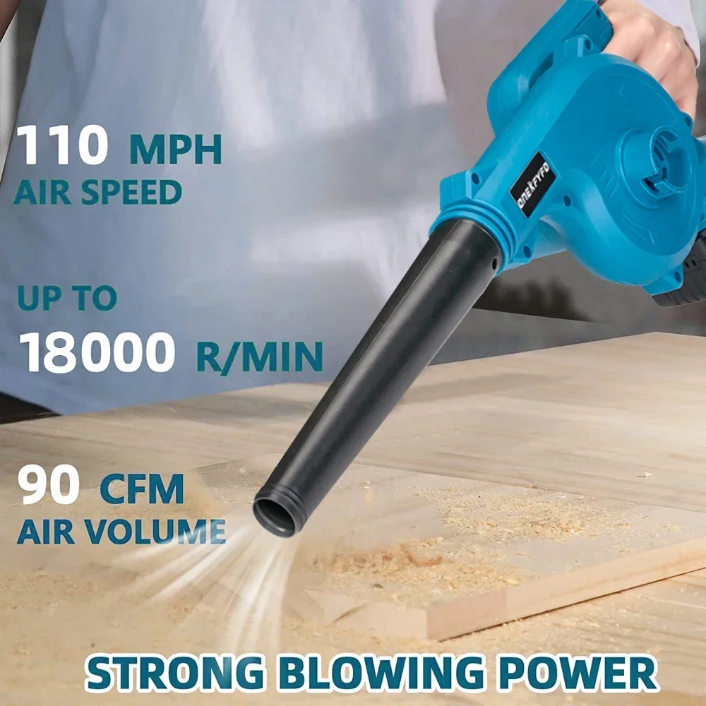 2 In 1 Electric Air Blower Cordless Garden Leaf Computer Dust Collector Dust Snow Blowing Power Tools For Makita 18V Battery