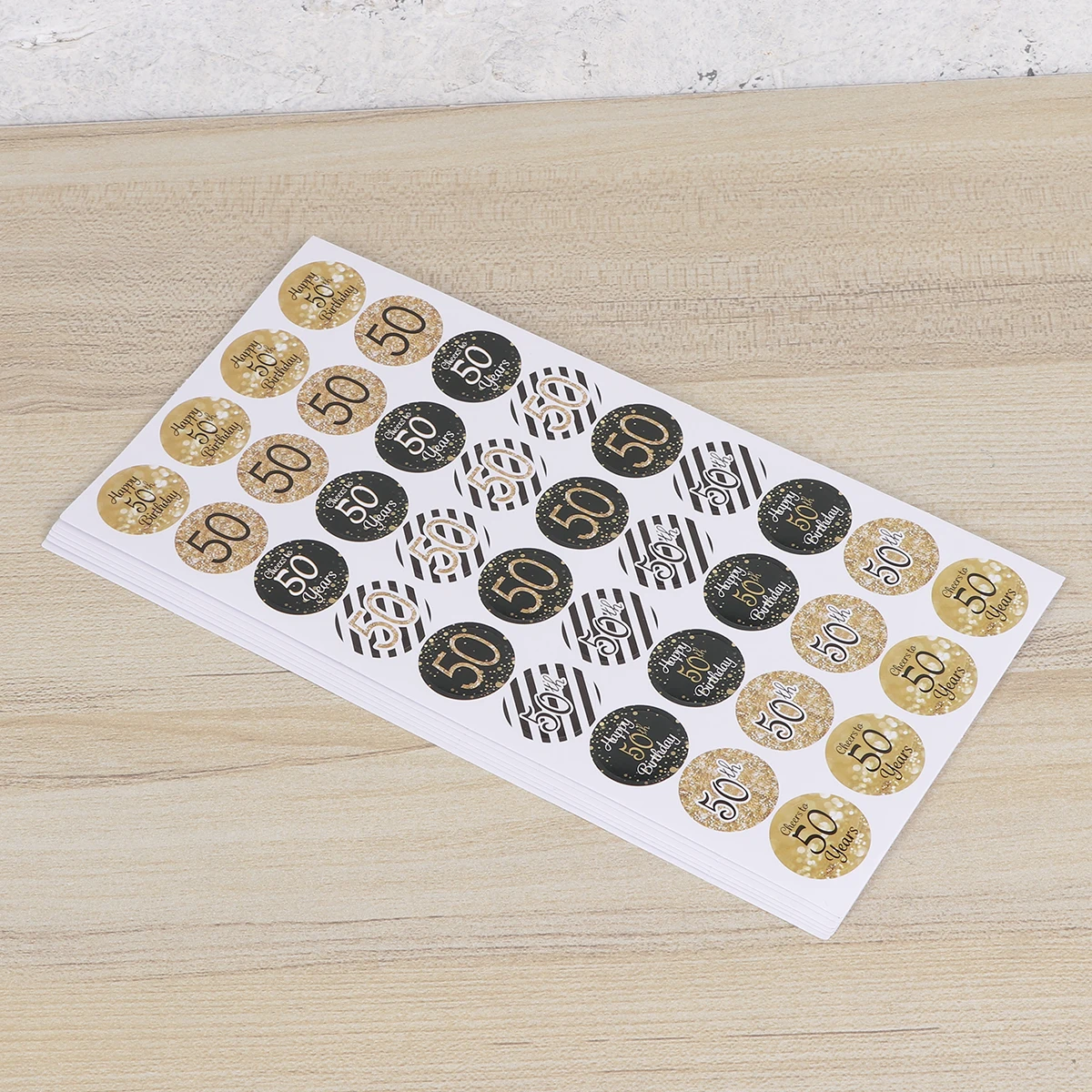 

216 Pcs Sticker Labels Birthday Stickers Tag Decals Candy for Packaging 50th Favor