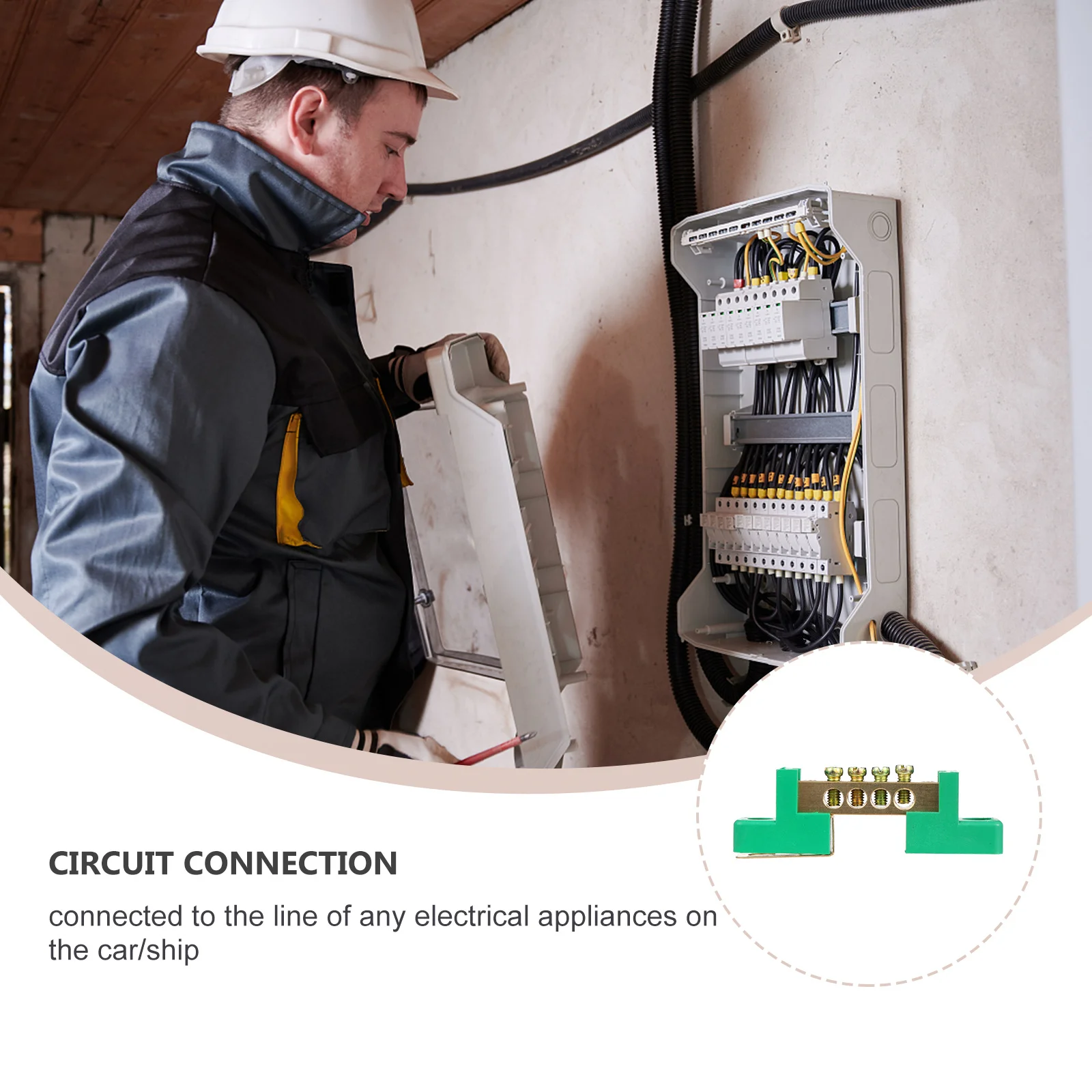 

5pcs Terminal Block Strip High Conductivity Brass Contacts Flame Retardant Plastic Housing Outdoor Safe Connection Set