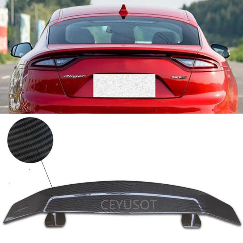 For NEW KIA SHUMA Universal Spoiler WING ABS Material Car Trunk Boot Black Rear Lip Tail Decorative Accessories Body Kit 2010+