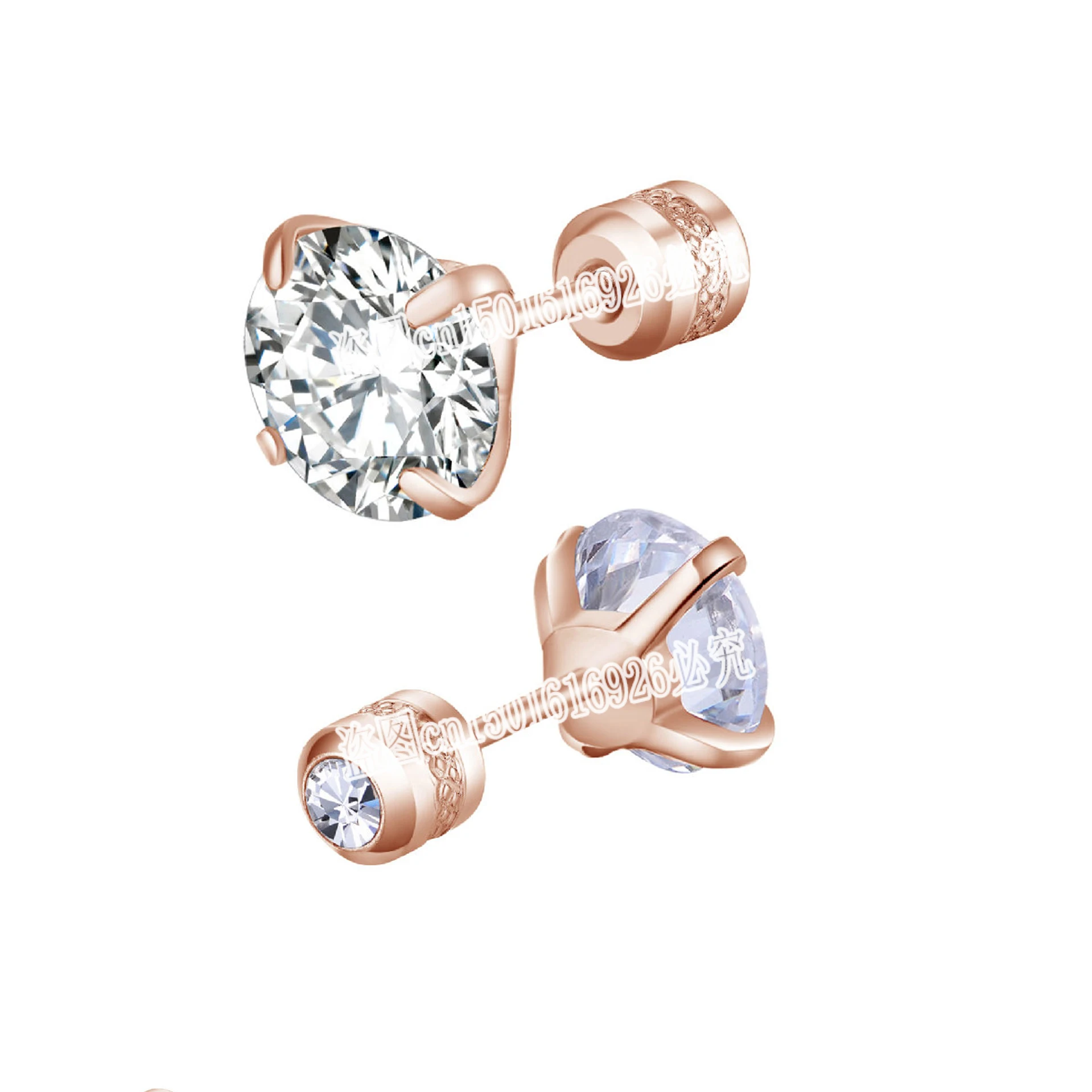 2 قطعة 20 جرام هيبوالرجينيك التيتانيوم الصلب وأقراط للرجال النساء ، الزركون المسمار الخلفي القرط الغضروف الزنمة الأذن ثقب هدية