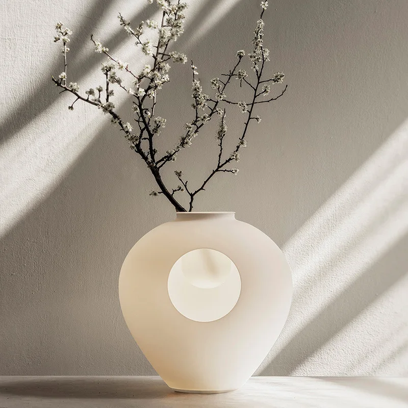 

Nordic creative bedside table lamp Japanese wabi-**** tea room tea table decorative lamp New Chinese simple LED vase lamp