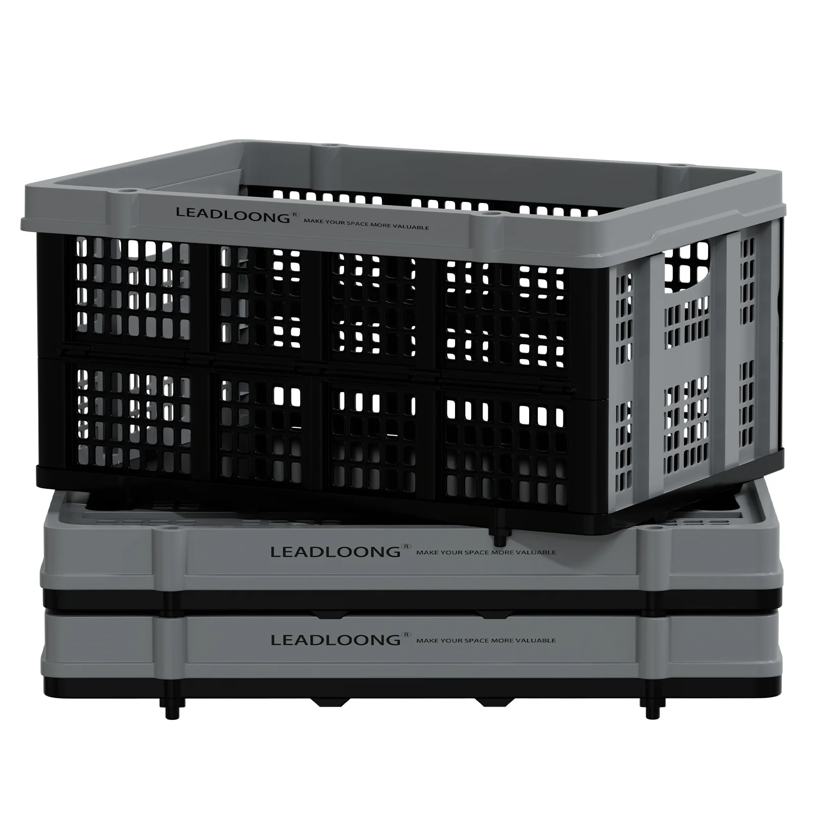 LEADLOONG Heavy-Duty Portable Double Folding Service Cart - Multi-Functional, Collapsible, Large Load Capacity, Ideal for Office
