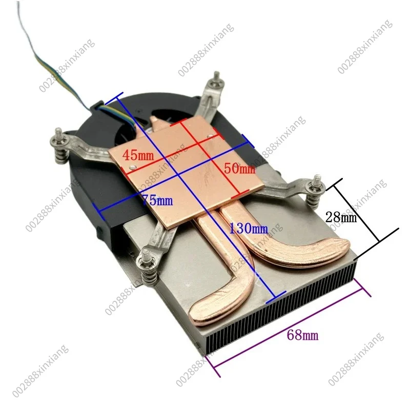 Low Profile Thin Turbo Blower CPU Cooling Module, Temperature Control Fan Mini ITX Industrial Computer Radiator