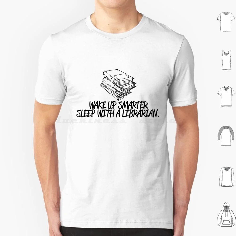 Despertar dormir más inteligente con la biblioteca, bromas Funky, Camiseta de algodón para hombres y mujeres, estampado DIY, despertar el sueño más inteligente con bibliotecario Funky