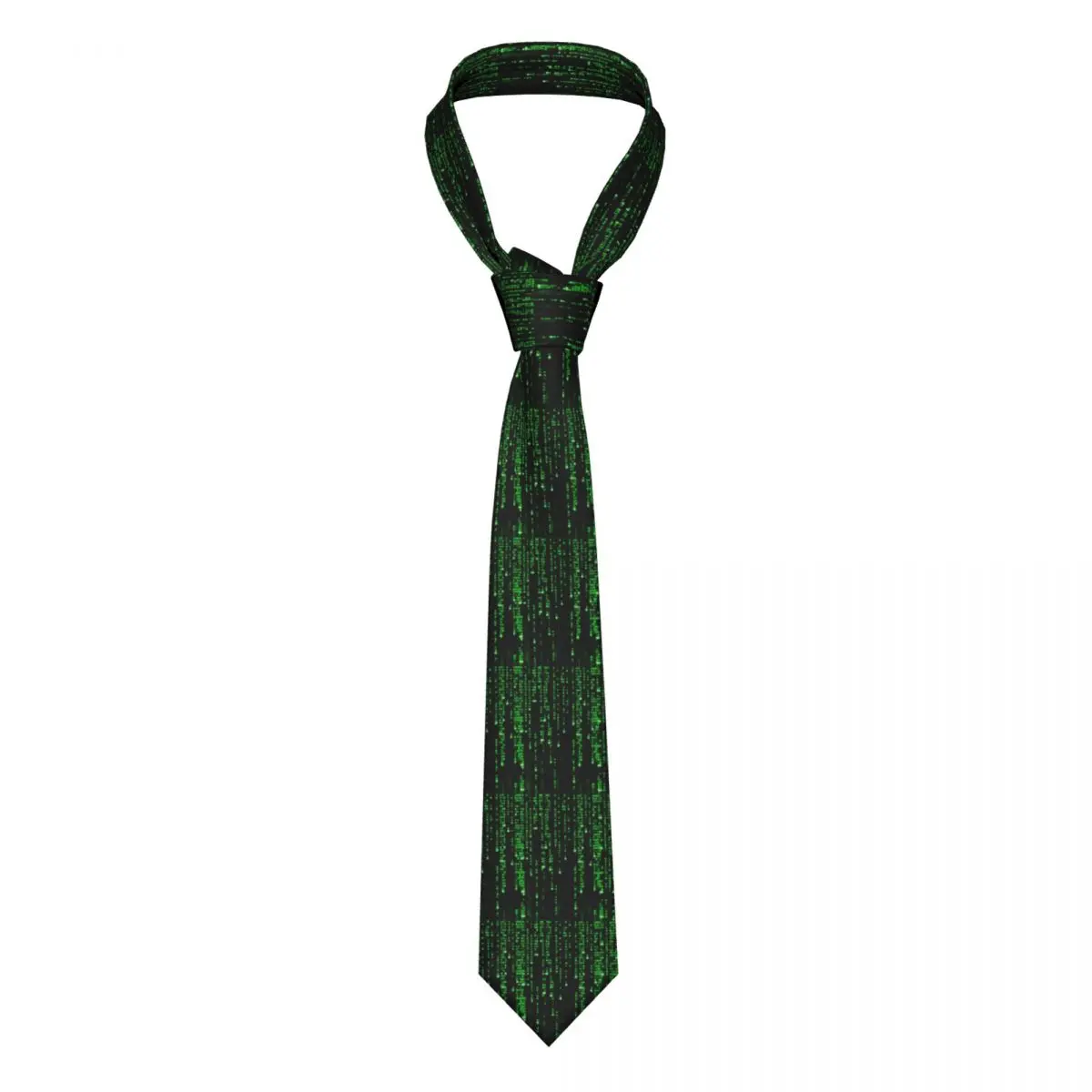 Custom Binary Code The Matrix Program Tie Men Classic Silk Hacker Programmer Neckties for Business