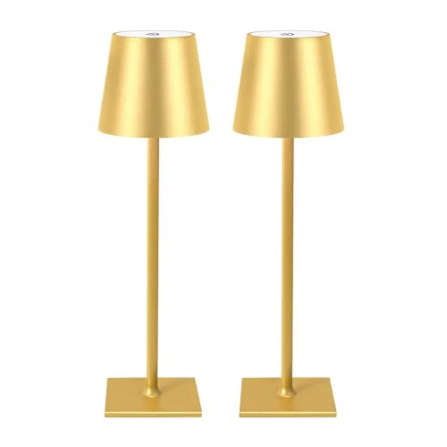 

2 Pack Cordl Table Lamps, 3 Colors Stepl Dimming, 5000mAh Rechargeable Battery LED Desk Lamp for Bedroom/Couple Dinner/Desk/Caf