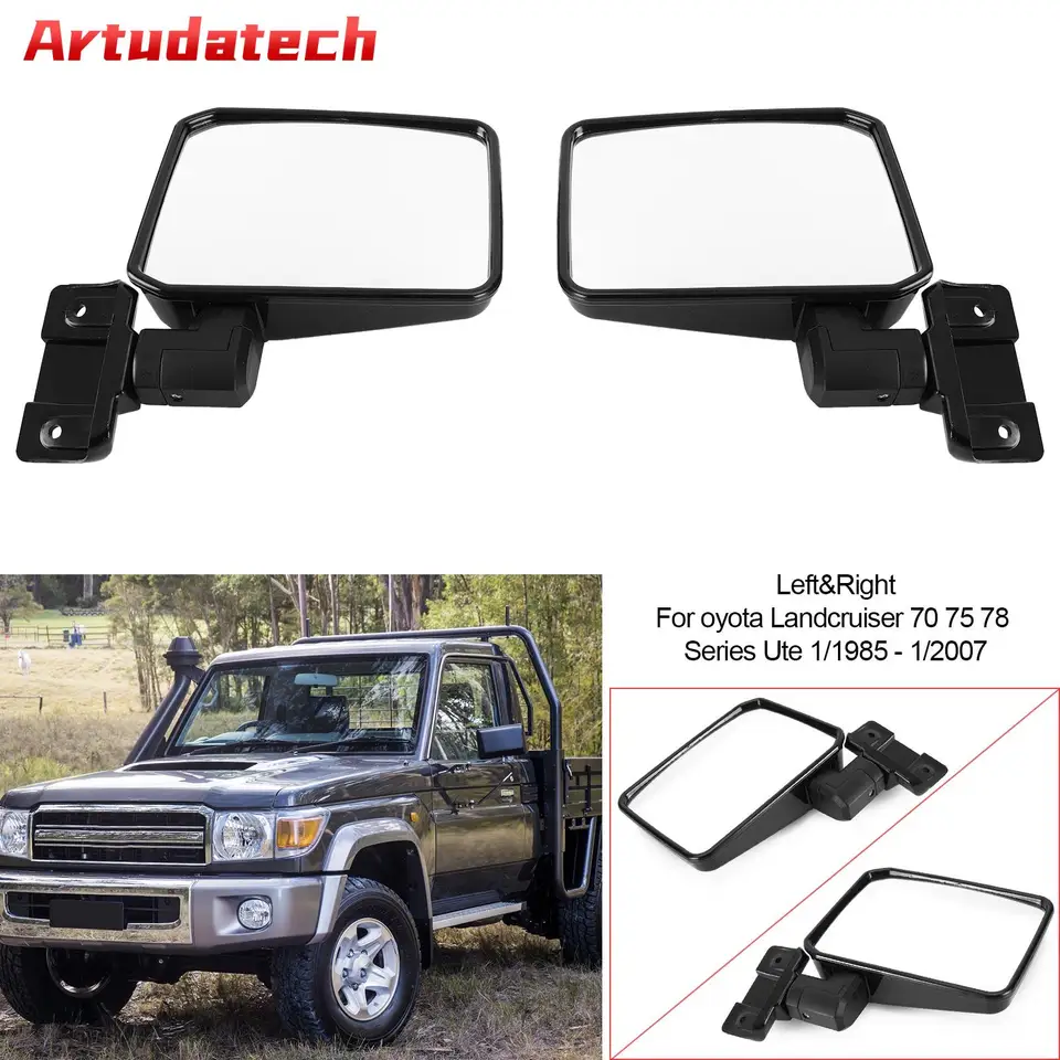 Paire Rétroviseurs Latéraux Longs Land Cruiser 70 75 78 (1985-2013) – Gauche + Droit Robuste
