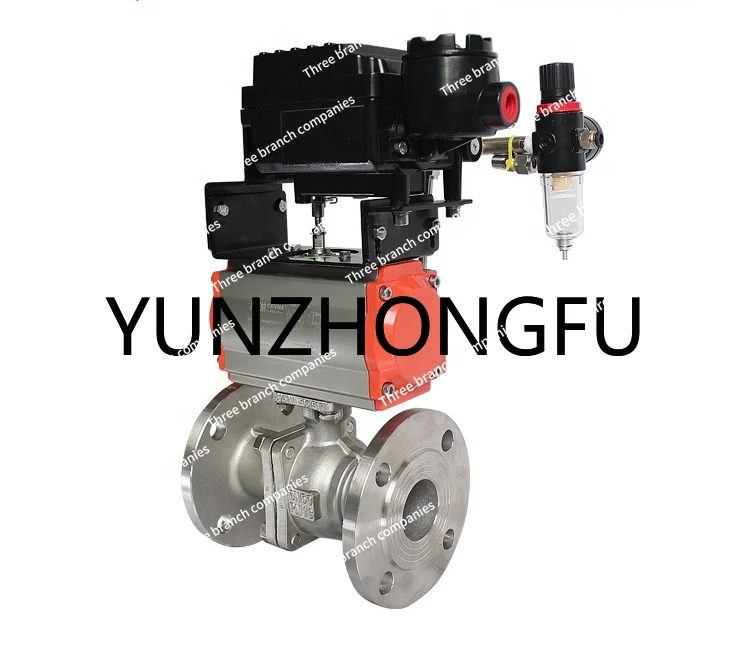 Stainless steel automatic 1 inch gas safety solenoid pneumatic actuated ball valve