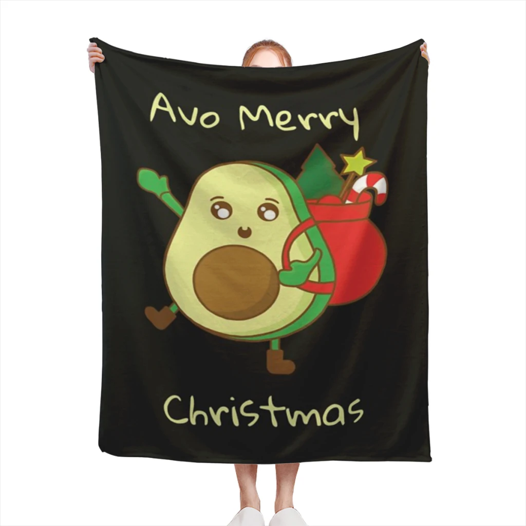 

Avo Merry Christmas T-Shirt Medium Blanket Soft comforter sets throw for Couch Warm Flannel Blankets Bedroom Décor