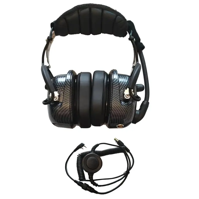 A92Z Noise Cancelling Aviation Microphone Headset For Kenwood