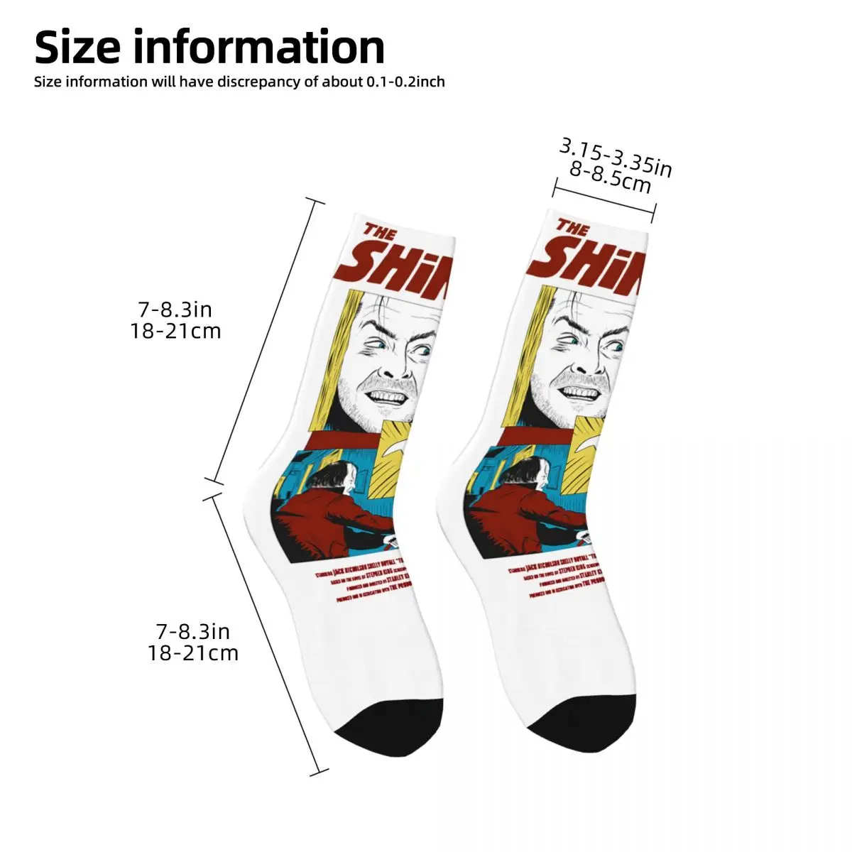 New Socks Hip Hop The Shining Sock Kubrick Horror Movie Overlook Hotel Creepy Slasher Graphic Socks Spring Summer Autumn Winter