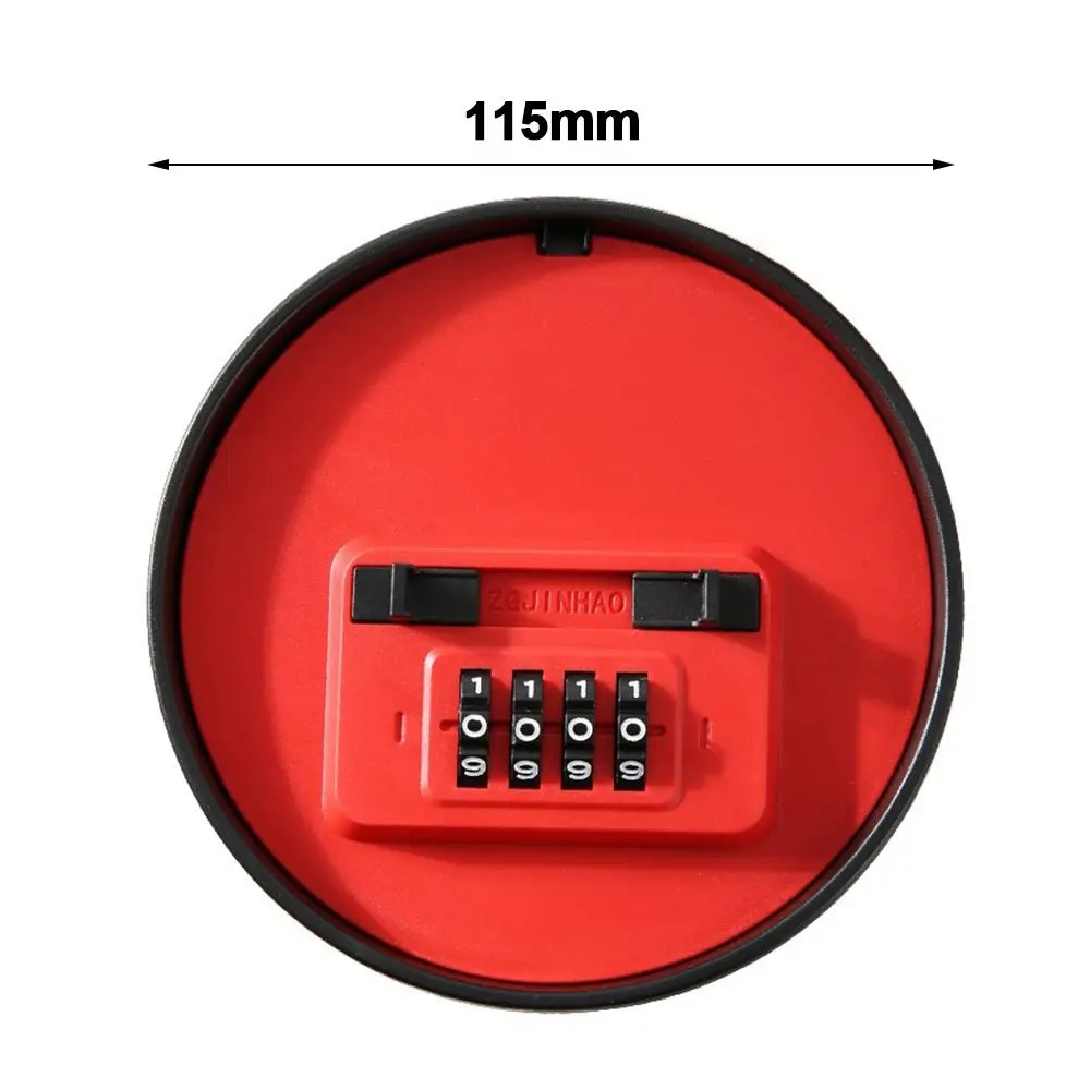 Useful Round Shape Password Box Wall Mount Hidden Security Code Lock Resettable Code Key Storage Case Home Security