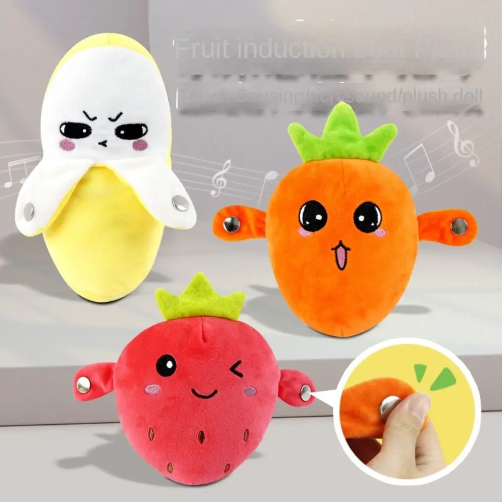 

Interactive Musical Toy Sensing Beat Plush Toys Plush Toy Pear Fruit Sensing Beat Piano Orange Fruit Musical Dooll