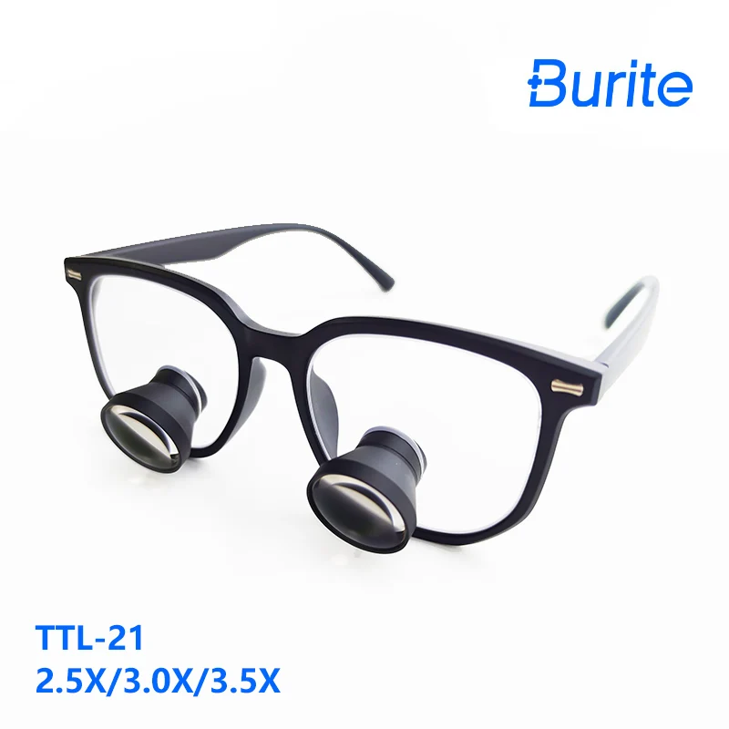 Burite TTL Dental Loupes Dental Magnifier Dental Lab Medical Loupes Magnification Binocular 2.5 3.0 3.5x