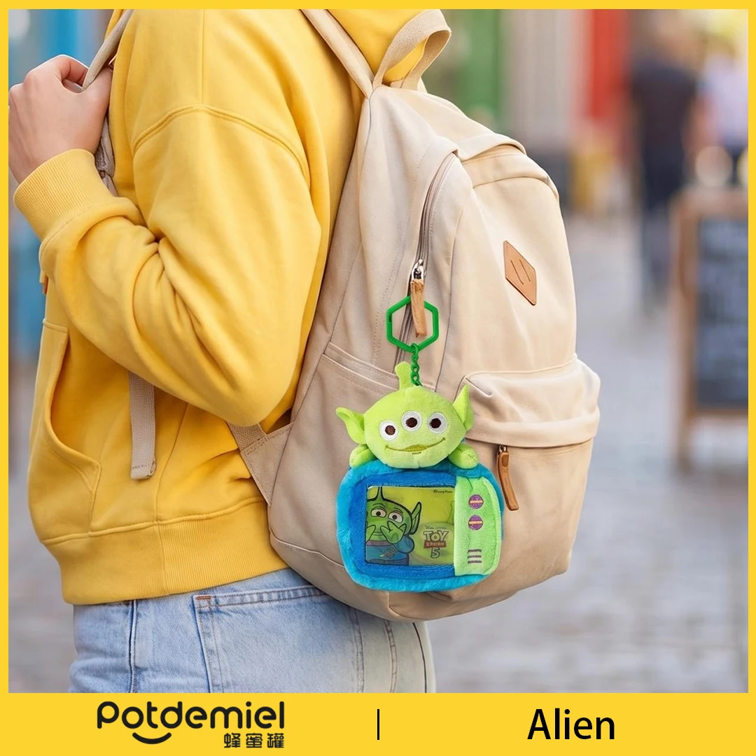 Potdemiel Disney Toy Story Alien Stuffed Toy Charm Keychain Three Eyed Doll Coin Purse Pouch Key Ring Party Favor Gift Pendant view 5