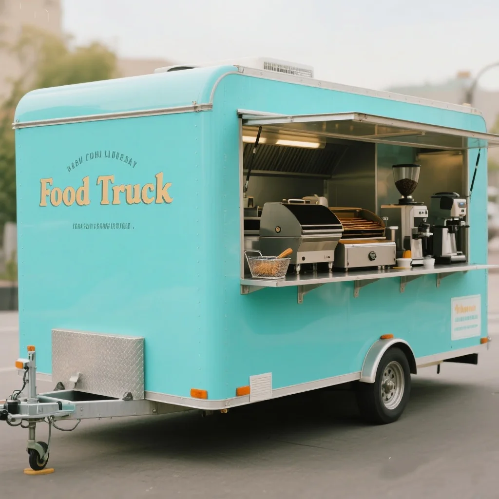 

Custom Bakery Food Truck Mobile Food Van Concession Food Trailer with Full Kitchen for Street Food Business