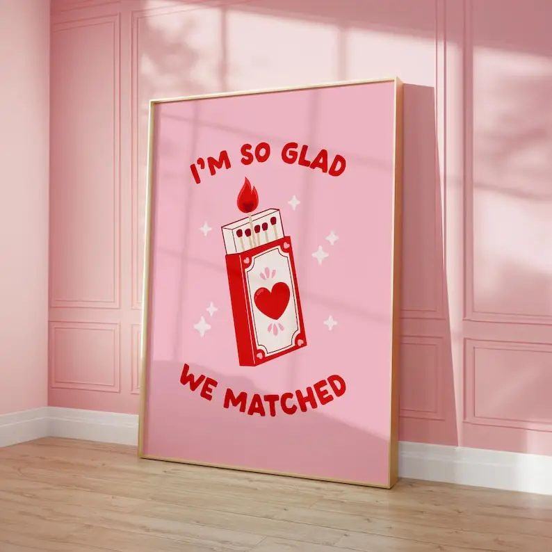 لطيف الوردي والأحمر عيد الحب رومانسية قماش طباعة أكثر Amore إقتباس الجدار ملصق فني للهدايا غرفة المعيشة الحديثة ديكور المنزل