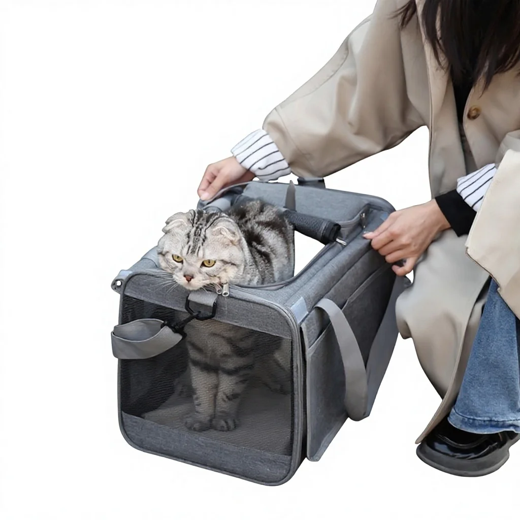 Portable Folding Pet Bag with Oxford  for Cats & Dogs Air Case Pet Supplies Wholesale Factory