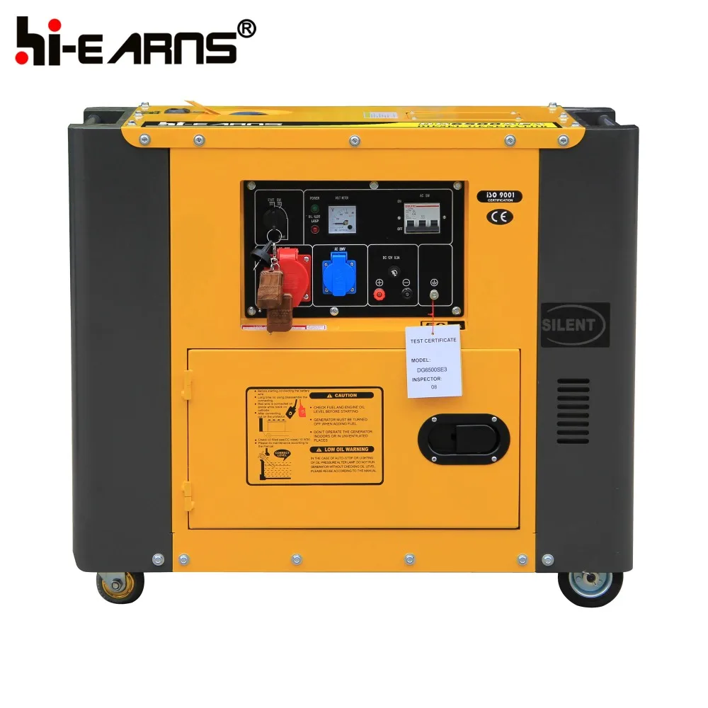 5KW silent three phase die·sel generator price with remote control