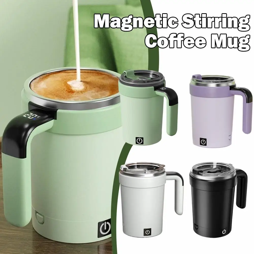 Automatischer Rührbecher, wiederaufladbar, elektrische Rührbecher, Magnetmischer, Edelstahl, Kaffeebecher, rotierender magnetischer Becher