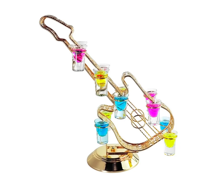 Waterproof Light Emitting Diode Guitar Cup Holder with 12 Hole Shooting Glass Tray