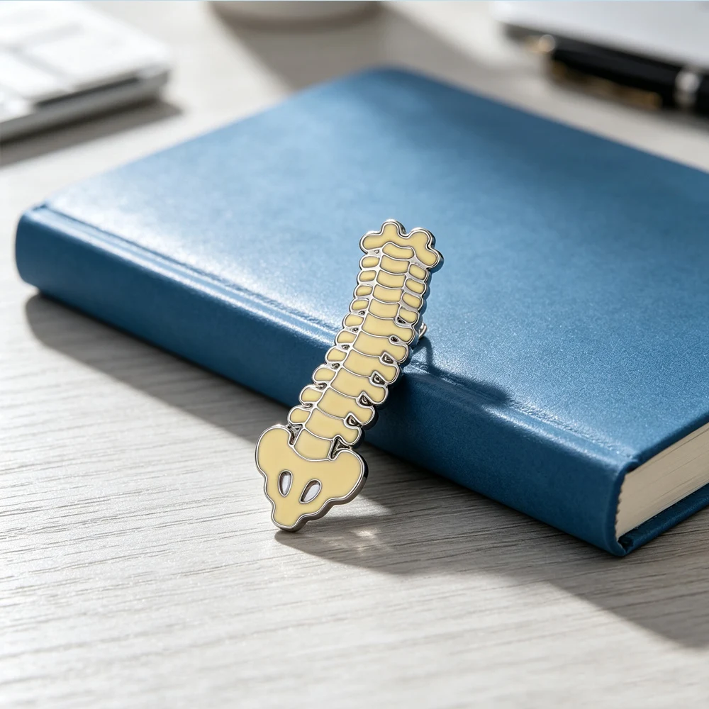 Harong Human Spine Enamel Brooch Pin Funney Orthopedic Doctor Backpack Collar Badge Orthopedic Doctor, Nurse Jewelry Gift