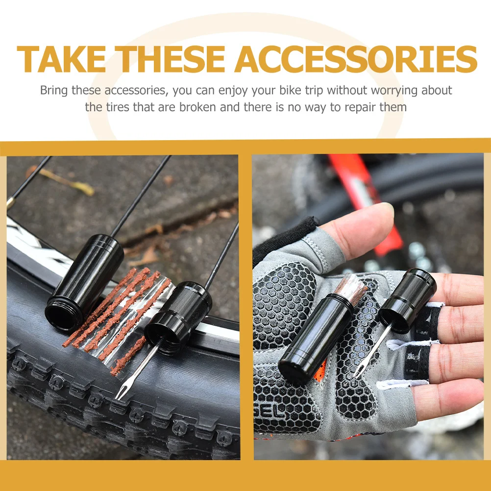

1 set 1 Set Of Rubber Repair Strip For Bike Puncture Fixing Cycling Repair Tool Emergency Tubeless Plug Kit