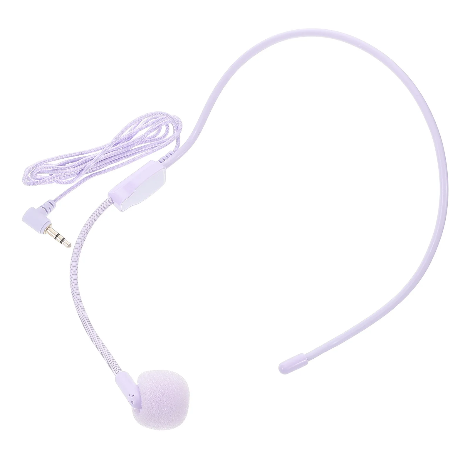

Purple Wired Head-Mounted Instrument Pickup Mic Ear-Hanging Microphone Voice Amplifier Wired Microphone Headset for Musicians