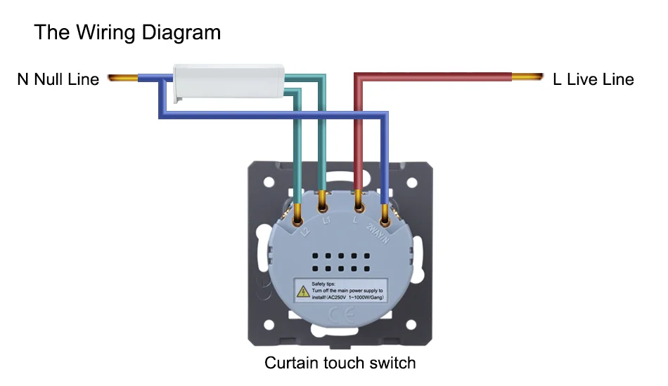 WELAIK EU European Standard Blinds Curtain Wall Touch-Switch 220V DIY Parts 220V A921CL