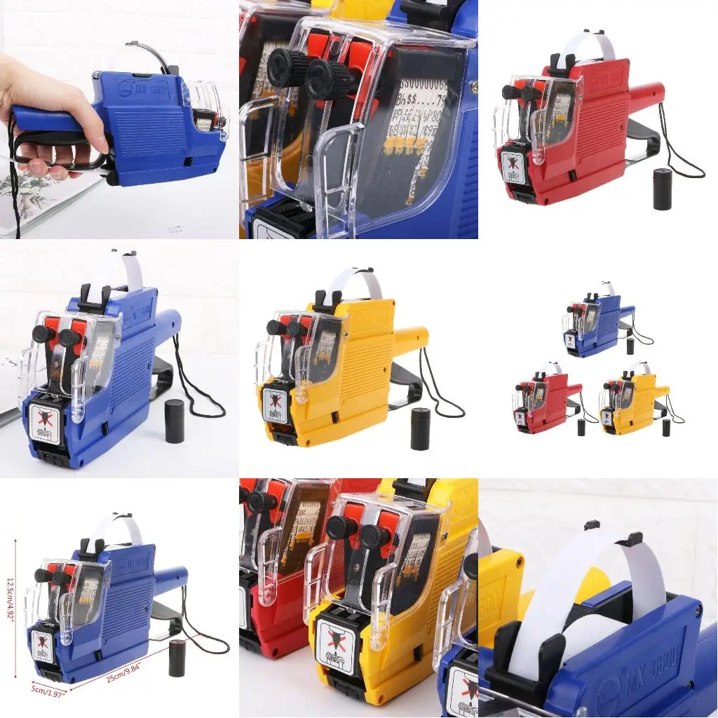 MX-6600 10 cifre a due righe etichetta per etichetta tag a due righe 2 righe per prezzi dettaglio Strumento del tag prezzi