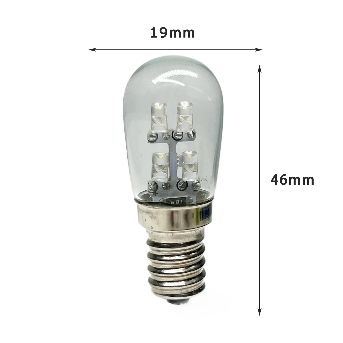 Lampu LED kulkas Mini E12, dasar sekrup 2W bola lampu hangat/dingin putih 3000-6000K lampu LED untuk rumah Microwave Oven 110V 220V