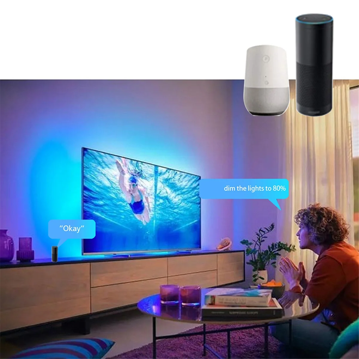 ABZV-Tuya RGB WiFi LED de contrôle DC5V USB variateur Modes de minuterie pour 2835 5050 RGB Led bande lumières adaptateur d'application Smart Life