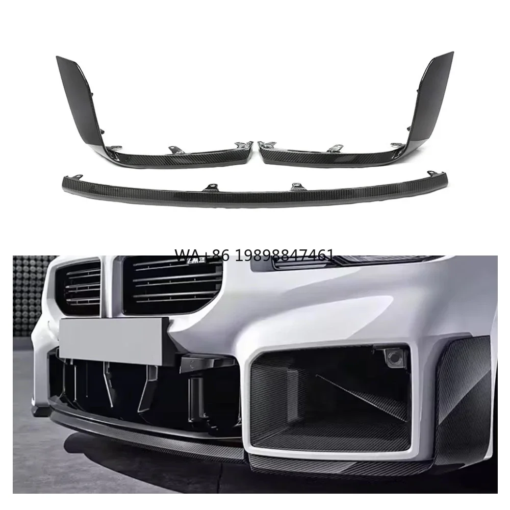 

Real Dry Carbon Fiber Car Front Lip for BMW M2 G87 Bodykit 2023-2024 M Performance MP Style Front Diffuser Front Lip