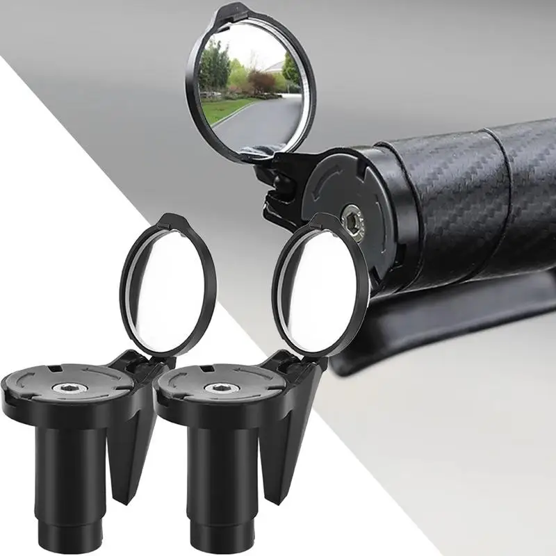 

360 Degrees Rotating Bike Handlebar End Mirrors Bikes Side Mirrors Bikes Rear View Mirrors Small Bicycle Convex Bike Accessories