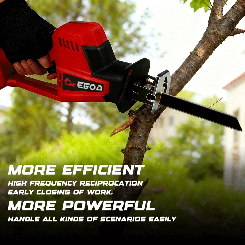 EDOG Borstelloze Reciprozaag Draadloze Kettingzaag Cut Saw Hout Snijgereedschappen met Zaagblad voor Milwaukee 20v Batterij Pin