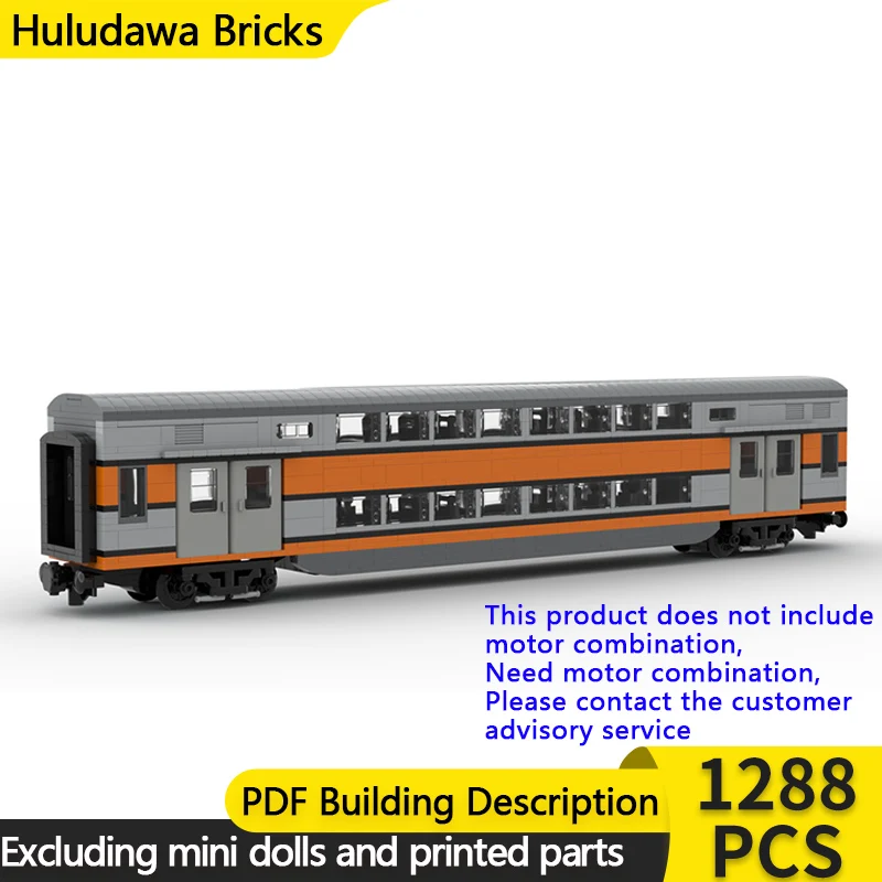 

City Car Model MOC Building Bricks Railway Rame VB2N Freight Wagons Modular Technology Gifts Holiday Assemble Children Toys Suit