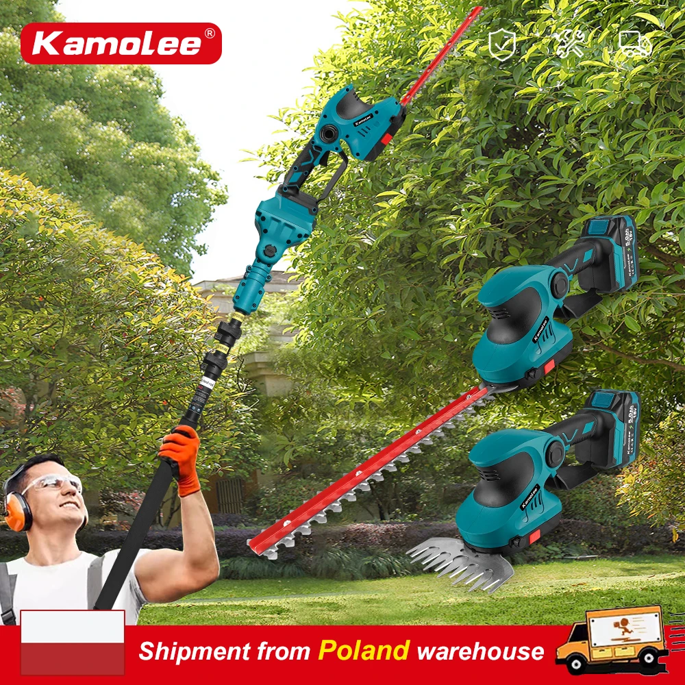 Kamolee 3 en 1, taille-haie électrique à branche haute de 30 cm, tondeuse à gazon sans fil, sécateur, outils de jardinage électriques pour batterie 18V ou 21V