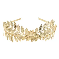Fashion Greece Gold Silver Plated Alloy Hairband Leaf Shape Girls Bride Headband Wedding Hair Jewelry