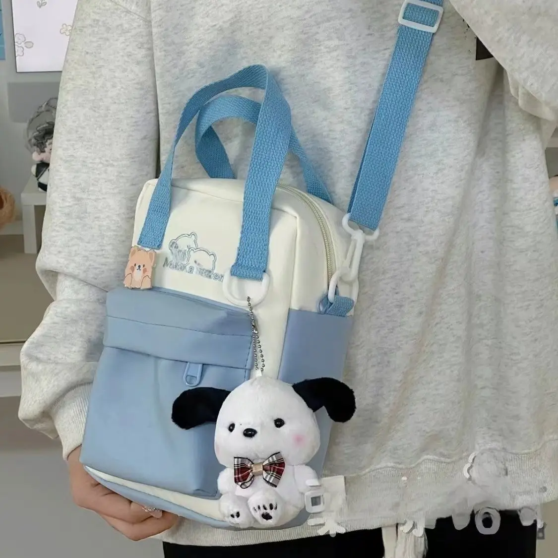 Cute Crossbody Bags Women Transparent Fashion Portable Japanese Harajuku Students Tote Bag Kawaii Handbags All-match Bolsos Ins