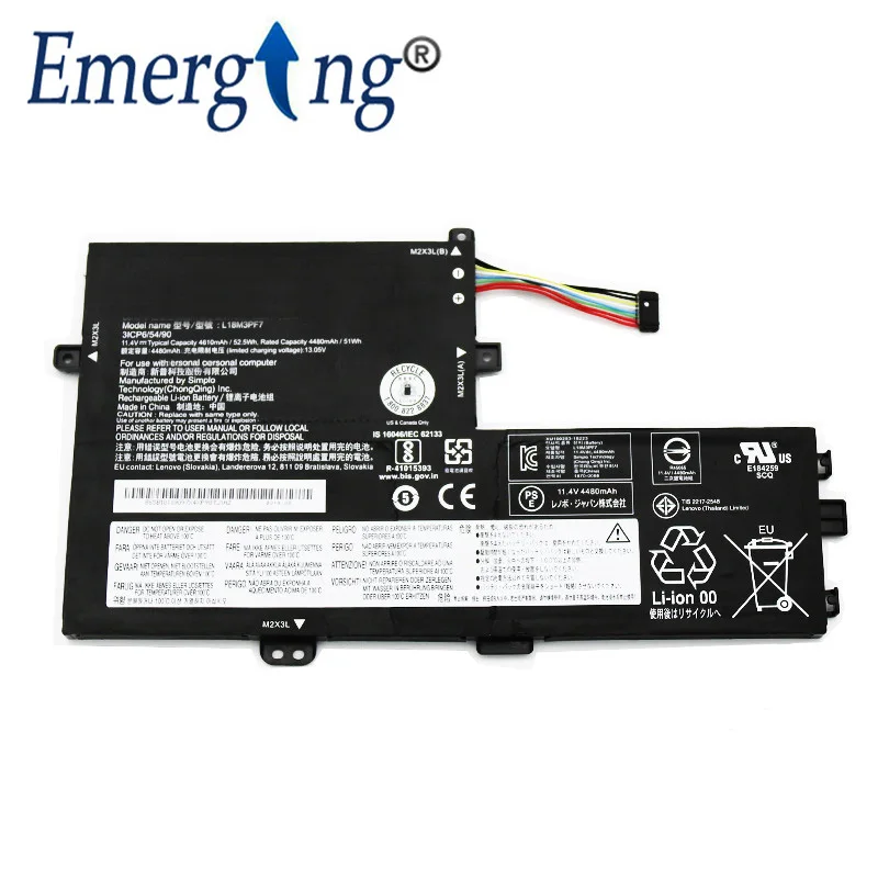Imagem -02 - Nova Bateria do Portátil L18m3pf7 para Lenovo Ideapad S340 C34015 L18m3pf6 L18l3pf2 L18l3pf3 L18c3pf6 L18c3pf7