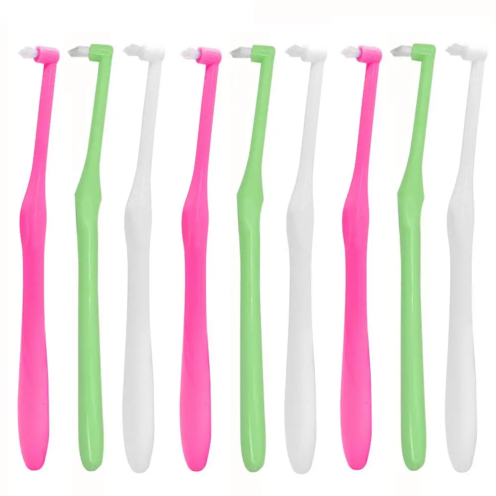 

9pcs Interspace Toothbrush End Tuft Orthodontic Toothbrush Tapered Orthodontic