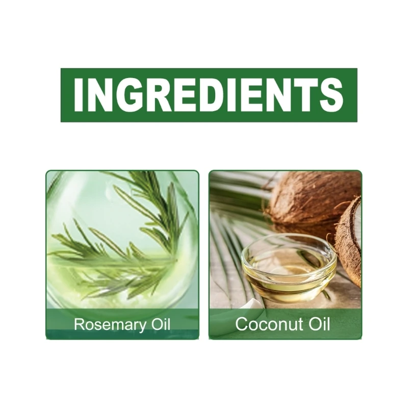 น้ำมันบำรุงผมโรสแมรี่ส่งเสริมการเจริญเติบโต ลดผมร่วง การดูแลเส้นผมที่มีน้ำหนักเบาและไม่เหนียวเหนอะหนะ