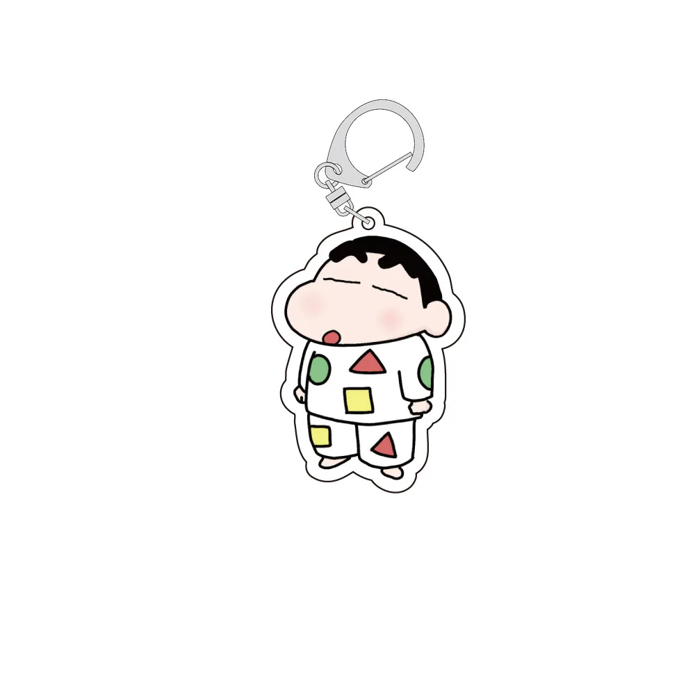 Crayon Shin Chan Popular Cartoon Anime Acrylic Double-sided Keychain Backpack Decoration Accessories Neutral Party Birthday Gift