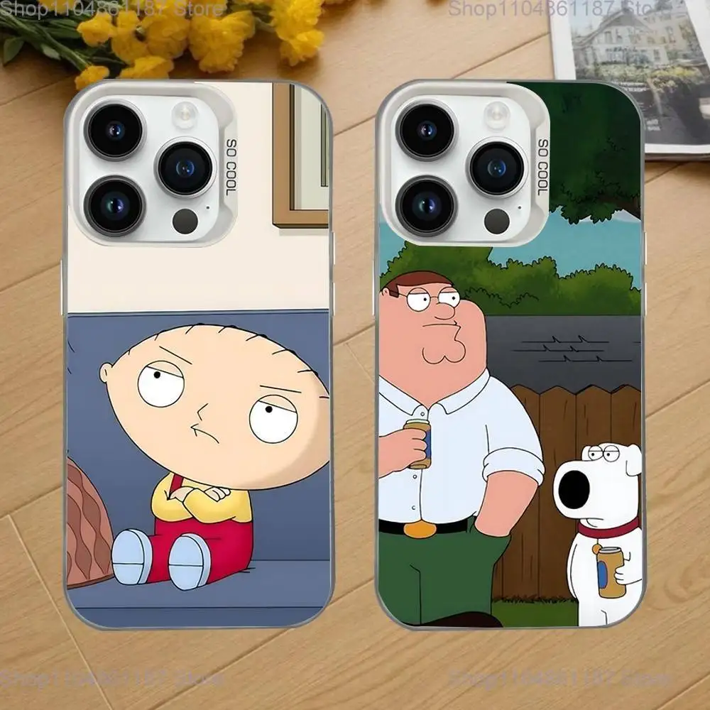

F-Family Funny Guy Phone Case For iPhone 16,15,14,13,12,11,Mini,Pro,SE,MAX White Matte Shockproof Cover