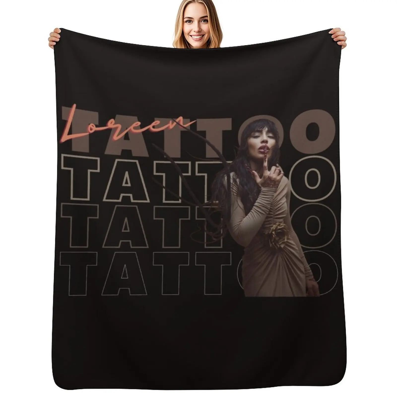 

Loreen Tattoo Sweden Eurovision 2023 Throw Blanket Retros warm winter wednesday Fashion Sofas Blankets