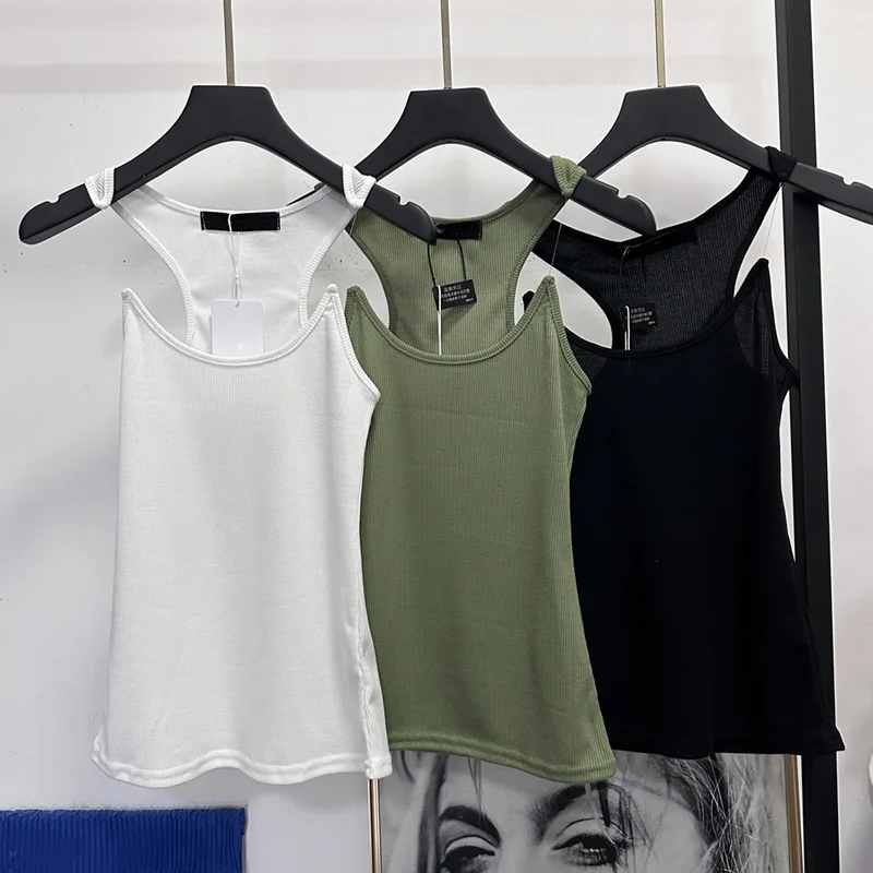 Women's Clothing Suspender Vest Transparent Elastic Shoulder Straps Large Round Neck Top Sleeveless Minimalist Versatile Sling